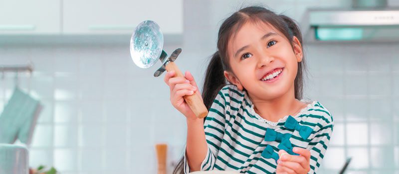 Pizza Cutter with Cute Girl