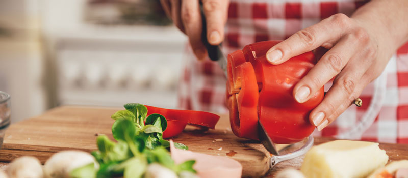 Cutting the Necessary Vegetables